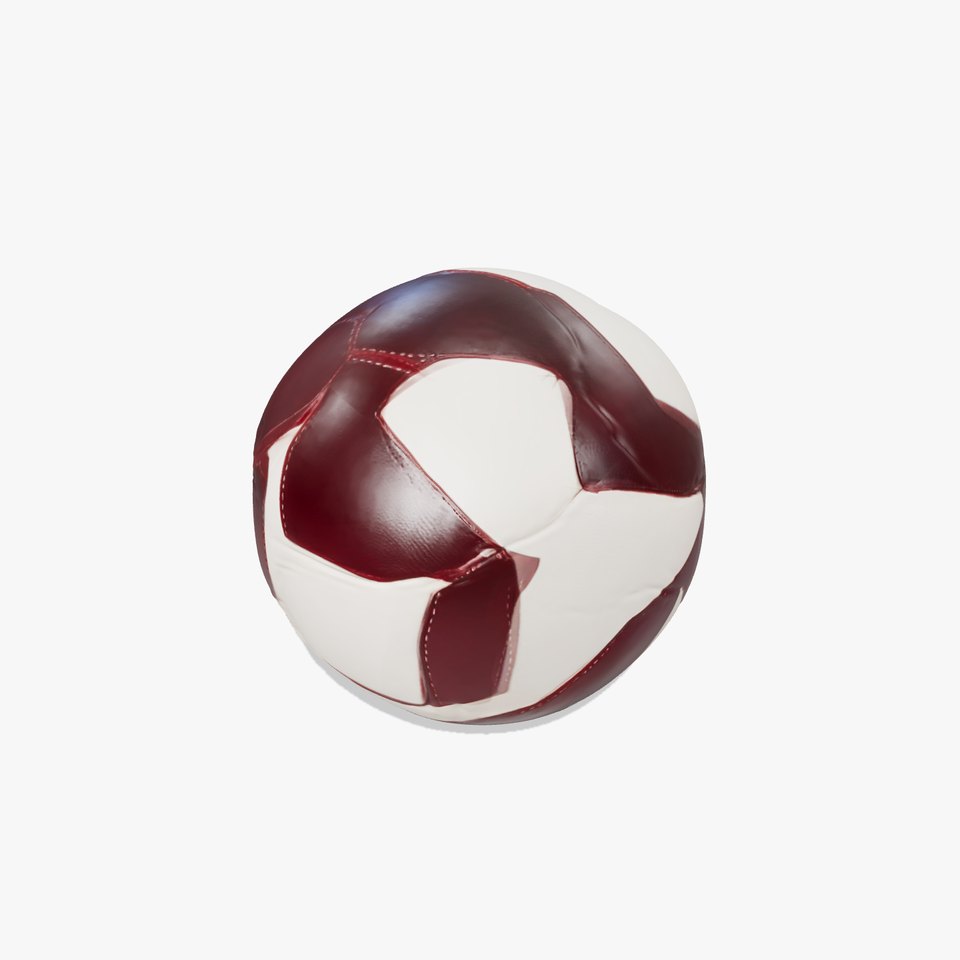 Red and White Soccer Ball model pack